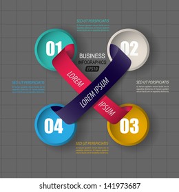 vector infographic, 4 parts of your data