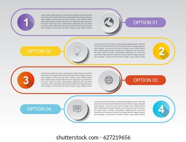 Vector infographic 5 option with icon