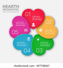Vector infographic, 5 options.
