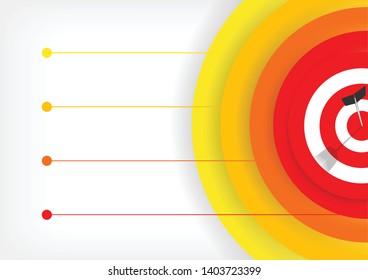 Vector : Infographic of arrows and archery target