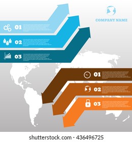 Vector infographic arrows design template for web brochure graph report  presentation eps 10 vector