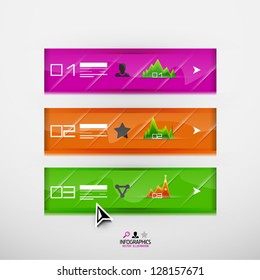 Vector infographic banner design template