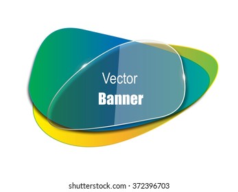 vector infographic banner with shiny glass eps10