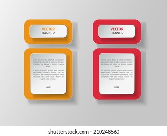 Vector infographic banners set