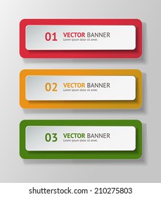 Vector infographic banners set