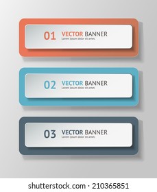 Vector infographic banners set