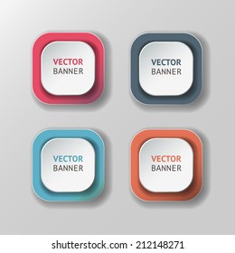 Vector infographic banners set