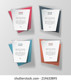 Vector infographic banners set