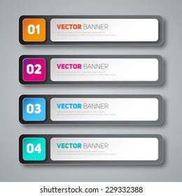 Vector infographic banners set