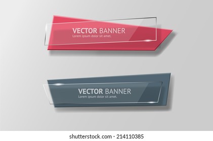 Vector infographic banners set. Abstract geometric background