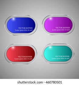 Vector infographic. banners set.Glass