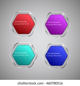Vector infographic. banners set.Glass