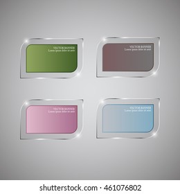 Vector infographic. banners set.Glass
