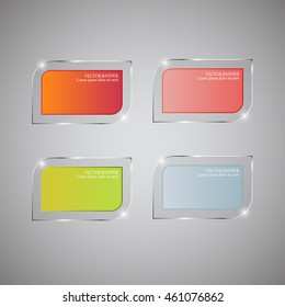 Vector infographic. banners set.Glass