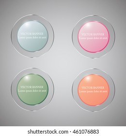 Vector infographic. banners set.Glass