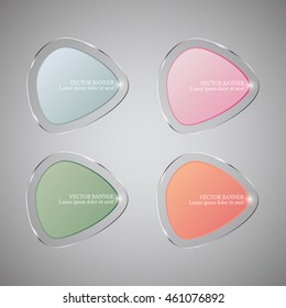 Vector infographic. banners set.Glass