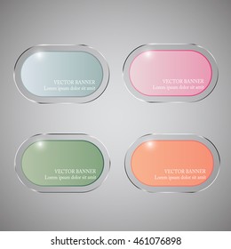 Vector infographic. banners set.Glass