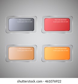 Vector infographic. banners set.Glass