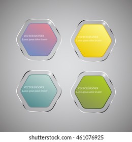 Vector infographic. banners set.Glass