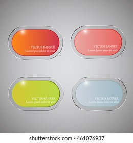 Vector infographic. banners set.Glass