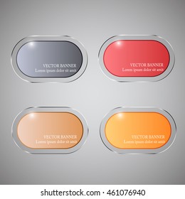 Vector infographic. banners set.Glass