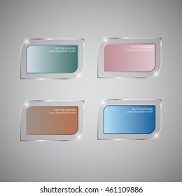 Vector infographic. banners set.Glass