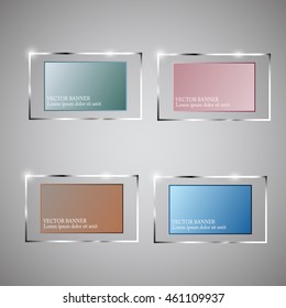 Vector infographic. banners set.Glass