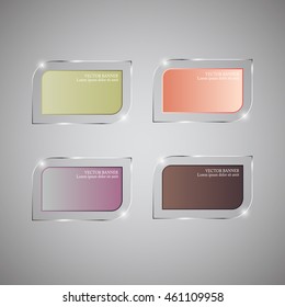 Vector infographic. banners set.Glass