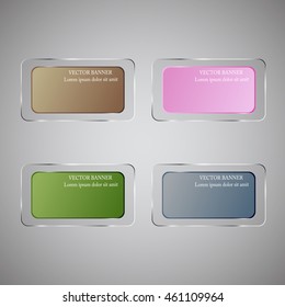Vector infographic. banners set.Glass
