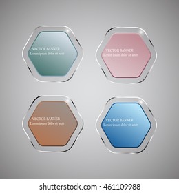 Vector infographic. banners set.Glass