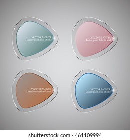 Vector infographic. banners set.Glass