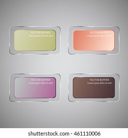 Vector infographic. banners set.Glass