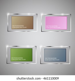 Vector infographic. banners set.Glass