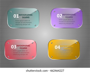 Vector infographic. banners set.Glass