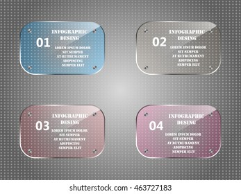 Vector infographic. banners set.Glass