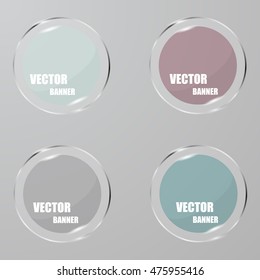 Vector infographic. banners set.Glass
