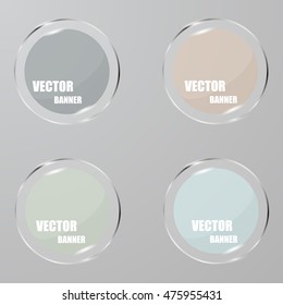 Vector infographic. banners set.Glass
