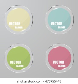 Vector infographic. banners set.Glass