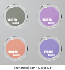 Vector infographic. banners set.Glass