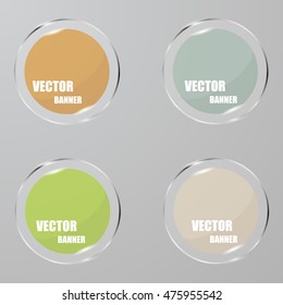 Vector infographic. banners set.Glass