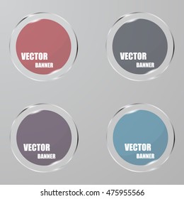 Vector infographic. banners set.Glass