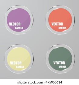 Vector infographic. banners set.Glass