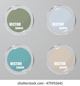 Vector infographic. banners set.Glass