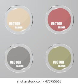 Vector infographic. banners set.Glass