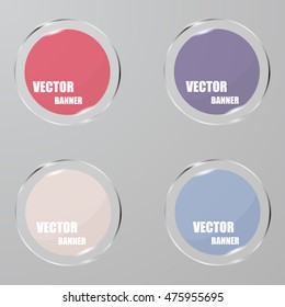 Vector infographic. banners set.Glass
