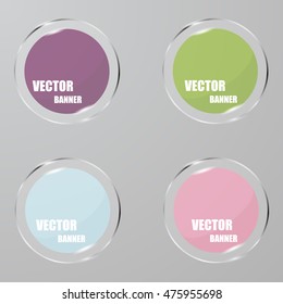 Vector infographic. banners set.Glass