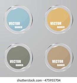 Vector infographic. banners set.Glass