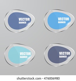 Vector infographic. banners set.Glass