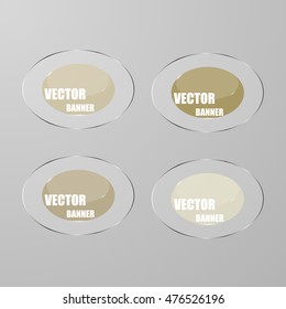 Vector infographic. banners set.Glass