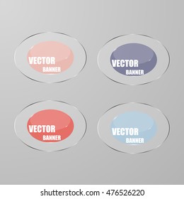 Vector infographic. banners set.Glass